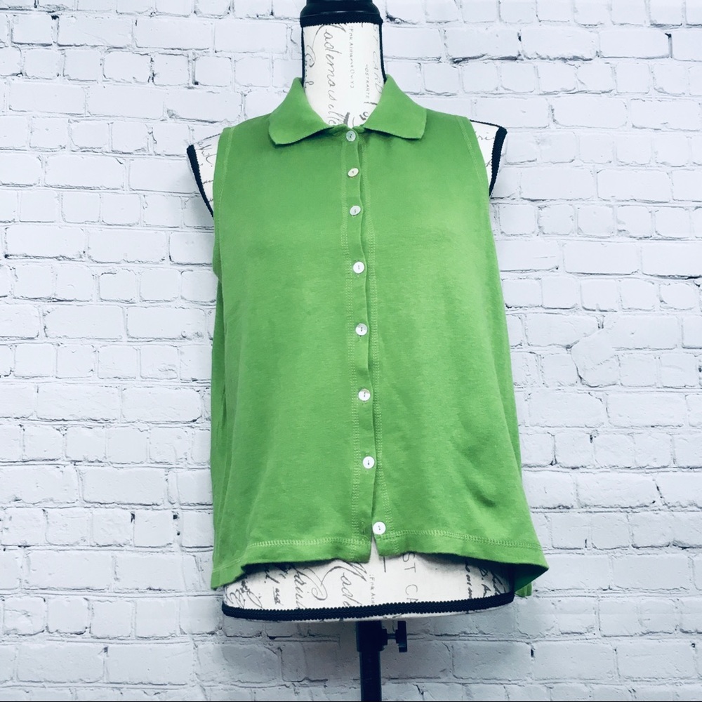 Jones New York Sport sleeveless shirt green Small